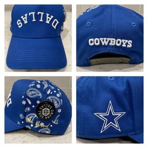 DALLAS COWBOYS Hat True Brvnd X Upside Down Royal Blue Paisley Snapback Cap NWT
